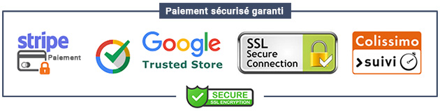 Sécurité de paiement - site internet sécurisé - encryption SSL - livraison colissimo suivie